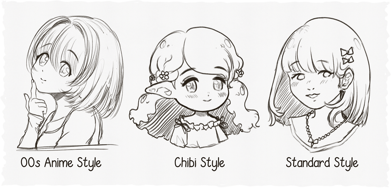 All available doodle styles (price is the same for all).